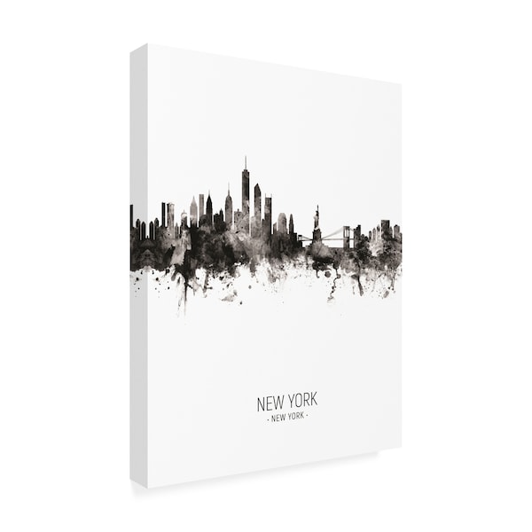 Michael Tompsett 'New York Skyline Portrait II' Canvas Art,14x19